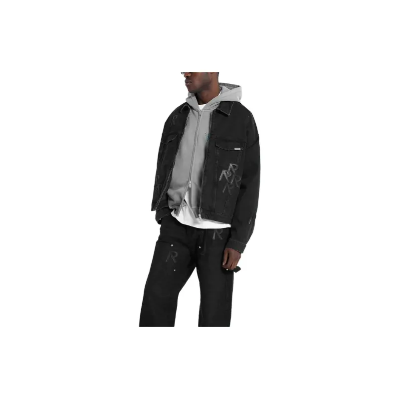 REPRESENT R4 Initial Denim Jacket Jackets & Coats Men's Black-3