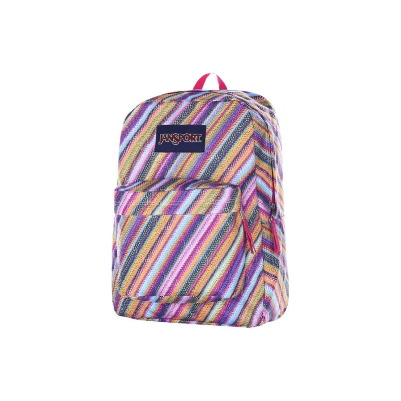 JanSport Polyester Backpack Medium Size Unisex Crayon Rainbow-1