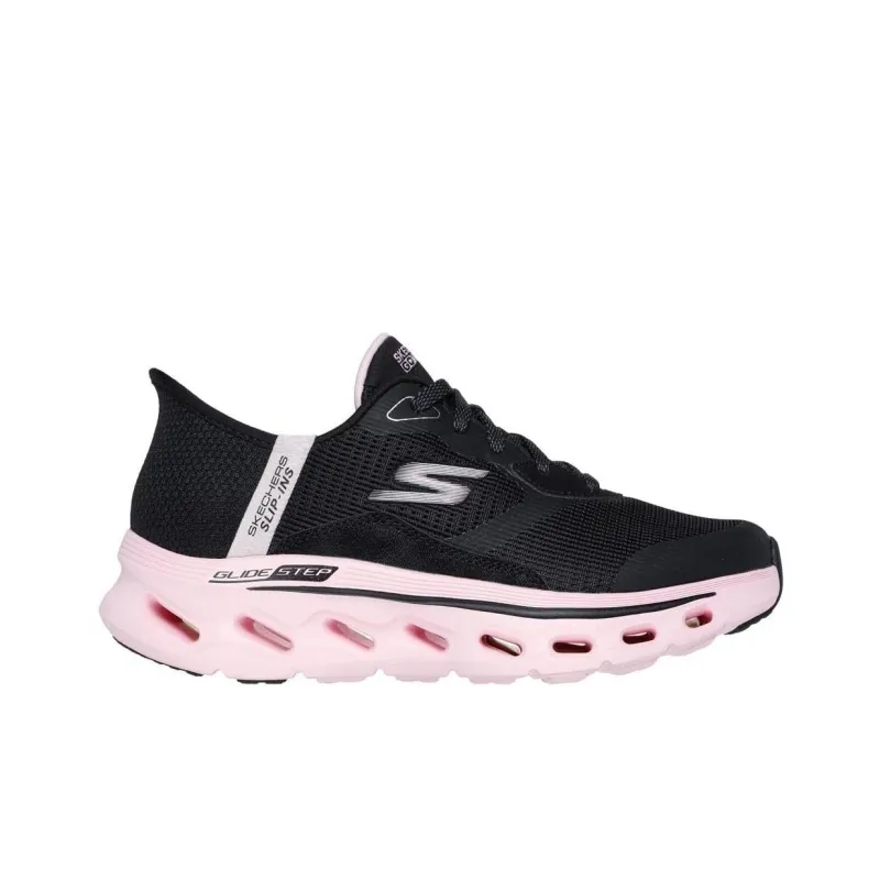 Skechers WOMEN'S GO WALK Anti Slip Wear Resistant Low Top Casual Shoes Women's Black Pink-1