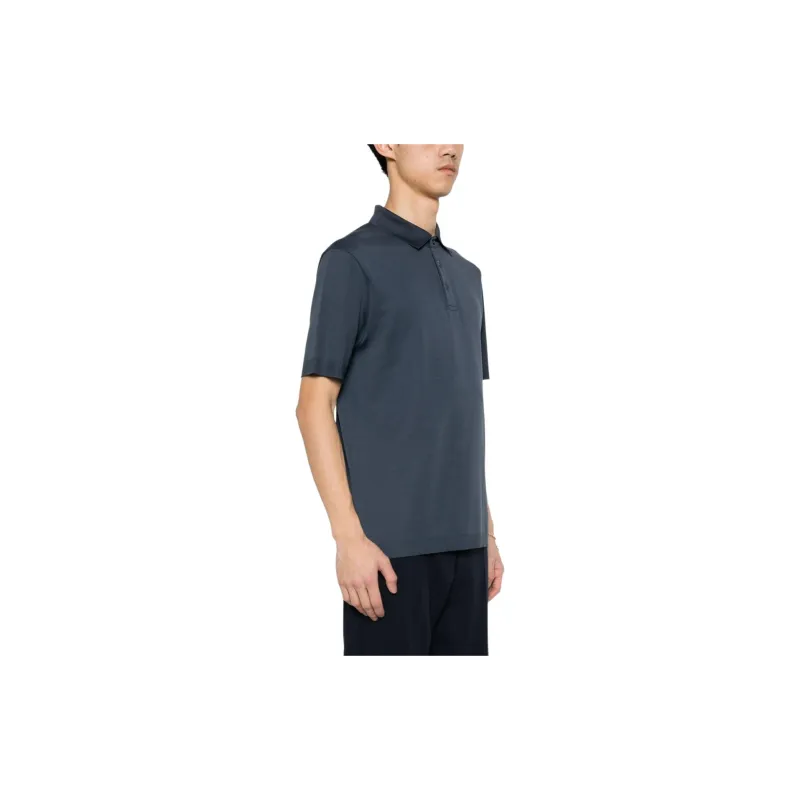 HERNO Short Sleeved Knitted Polo Shirt-3