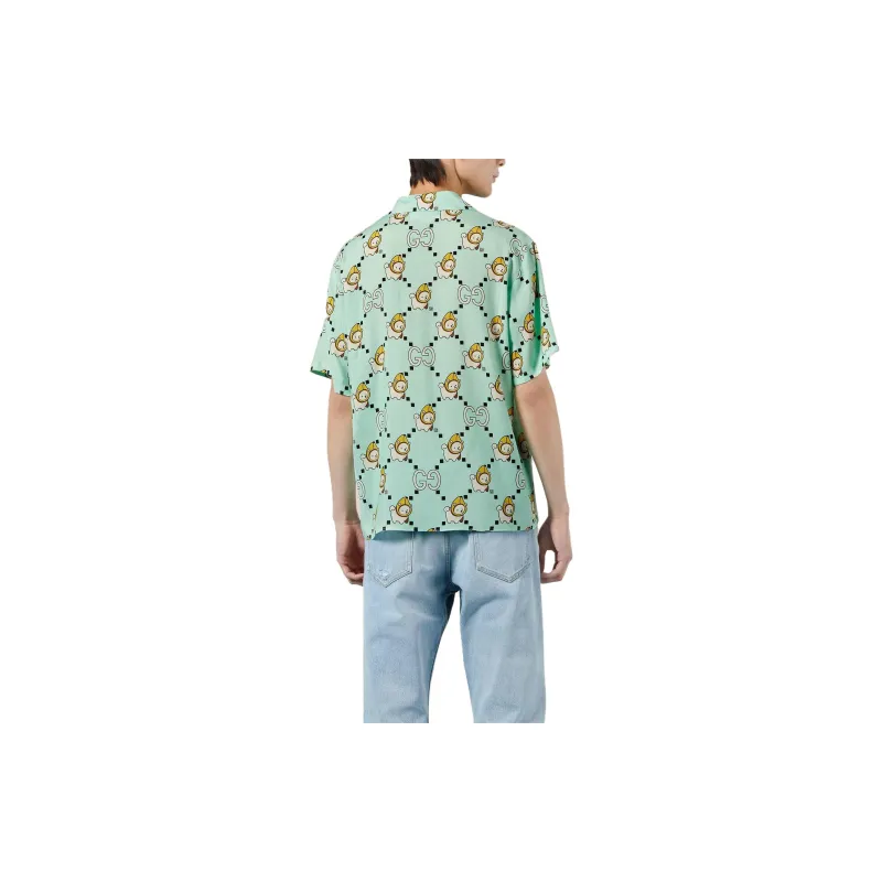 GUCCI Shirts Men Teal-2