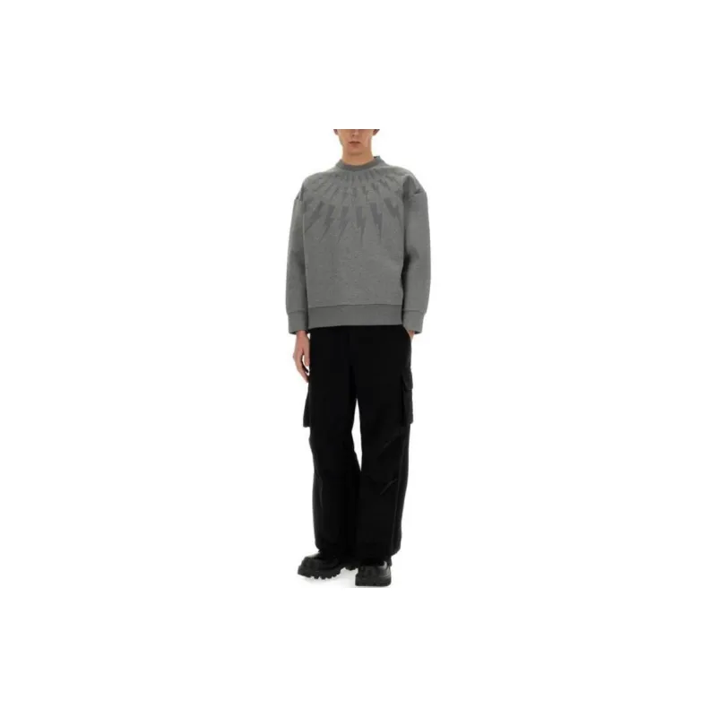 Neil Barrett Thunderbolt Printed Crewneck Sweatshirt-2