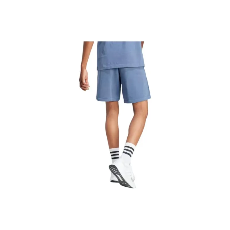 Adidas All Szn Frenoh Terry 3-Stripes Garment-Wash Shorts Casual Shorts Men's Blue-1