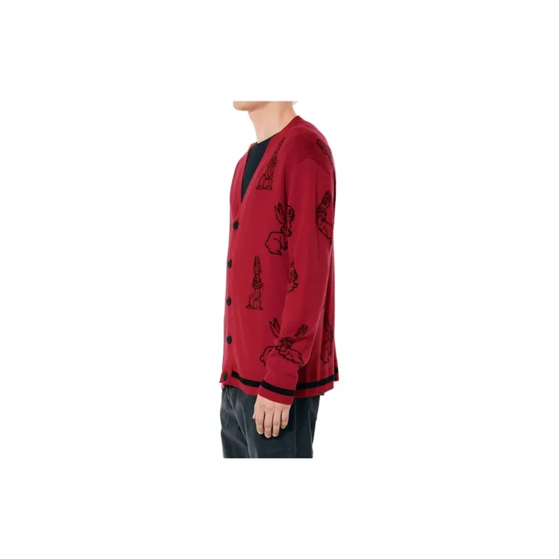 Hollister Sweaters Men Red Print-1