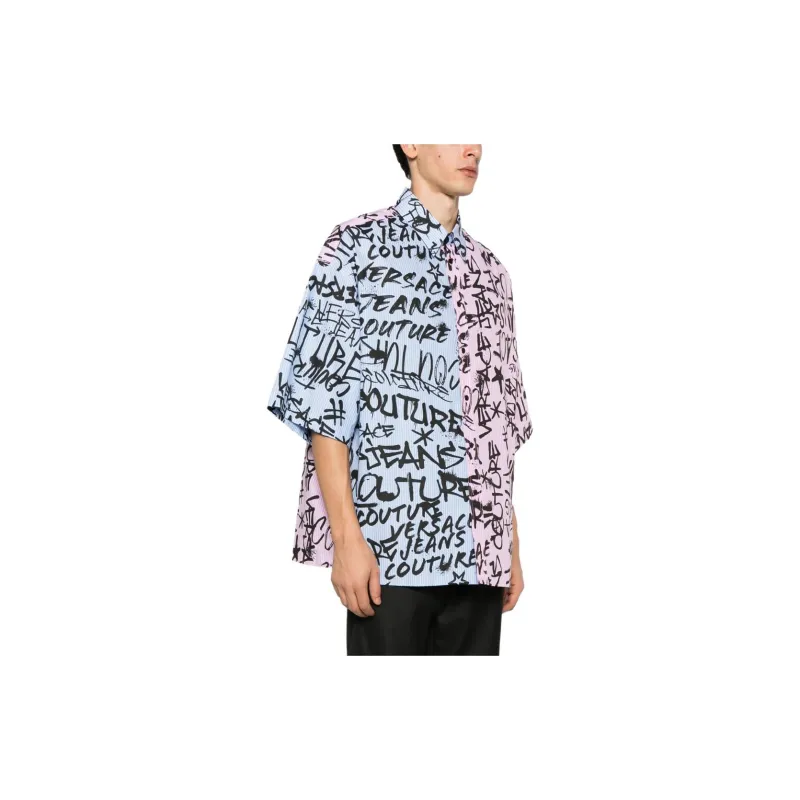 VERSACE JEANS COUTURE Shirt Men's Light Pink-3