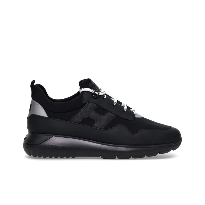 HOGAN Interactive³ Cushioning Anti-Slip And Wear-Resistant Low-Top Casual Shoes Men's Black-1