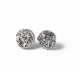Crystal Cluster Stud Earrings[Glacier Silver]