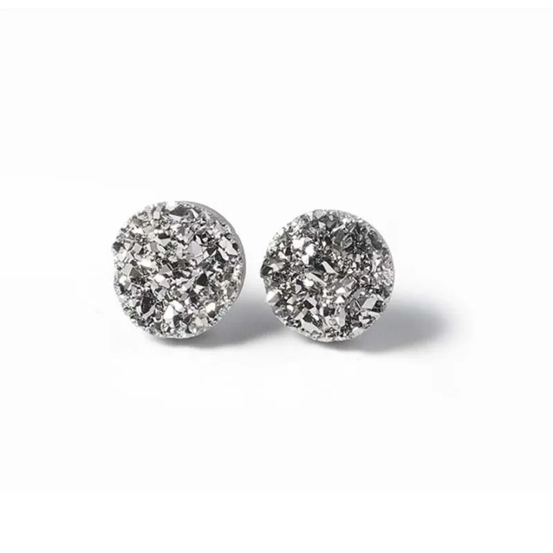 Jingleo Crystal Jade Stud Earrings Unisex-1
