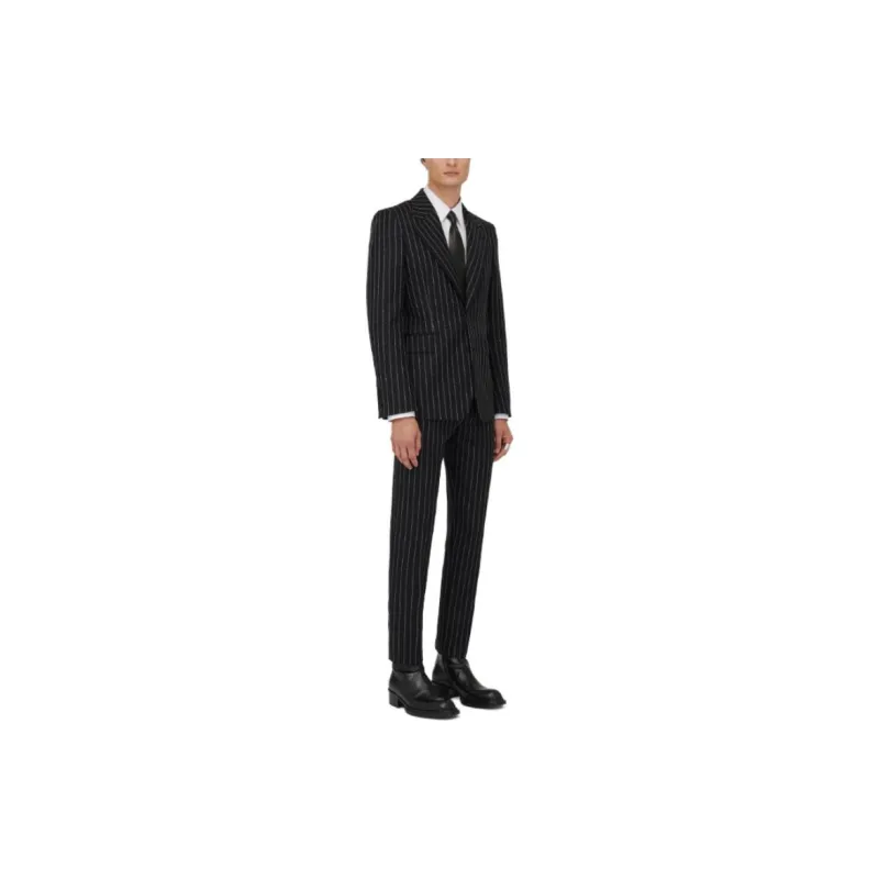 Alexander McQueen Single Breasted Prinstriped Blazer-4