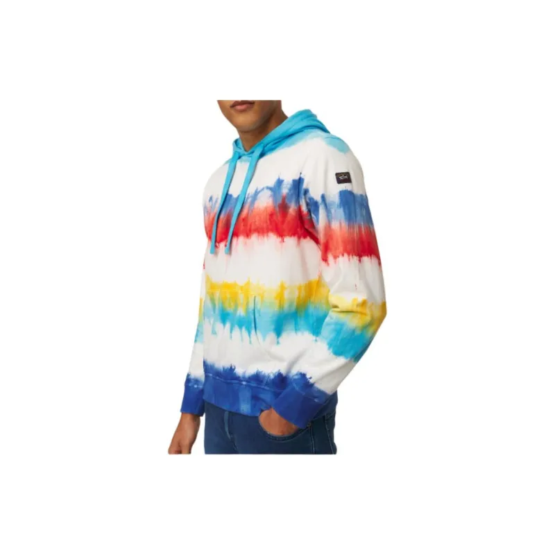 Paul & Shark Tie dye Cotton Drawstring Hoodie-4