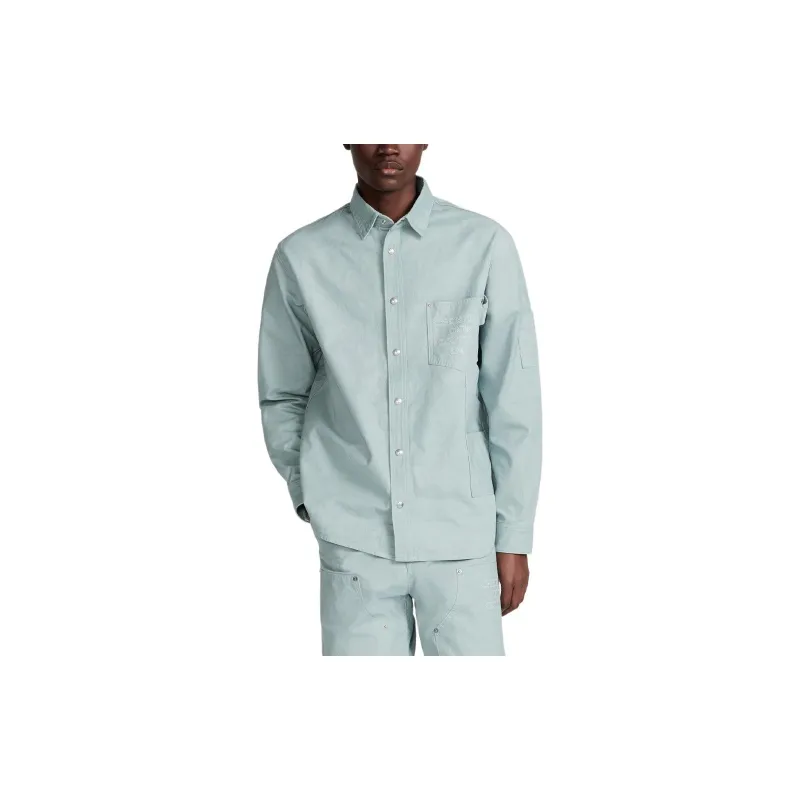 DIOR Logo Embroidered Collared Long Sleeved Shirt-3
