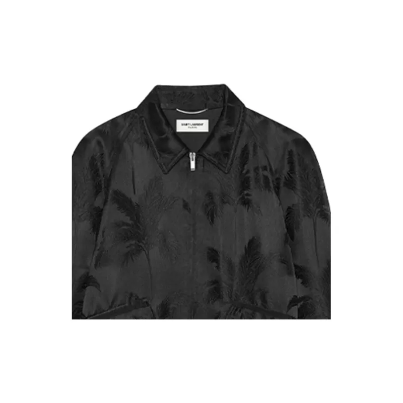 SAINT LAURENT Palm Tree Embroidered Jacket-4
