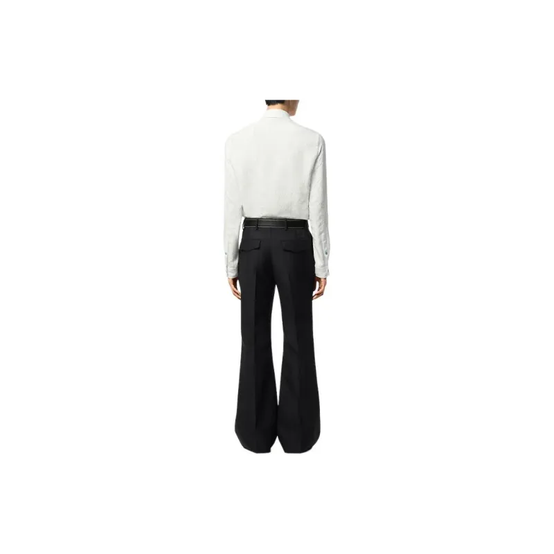 LOUIS VUITTON Long Sleeved Jacquard Silk Shirt-2