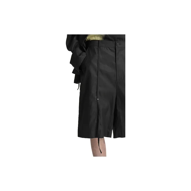 HUANXIANGZHE Casual Shorts Unisex Black-4