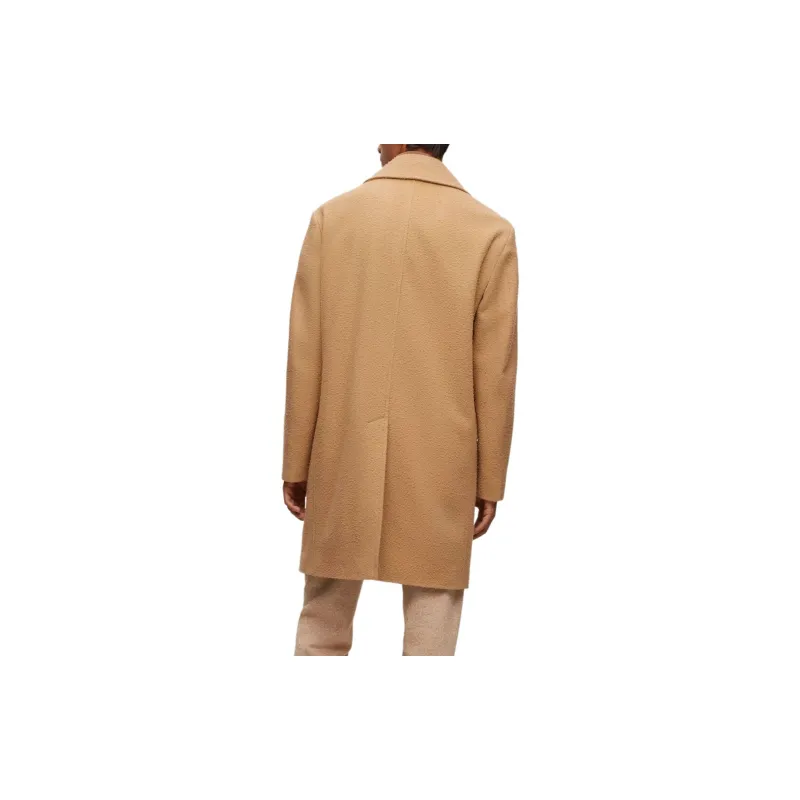 HUGO BOSS Double-Breasted Coat In A Wool Blend Coats Men's Umber-3
