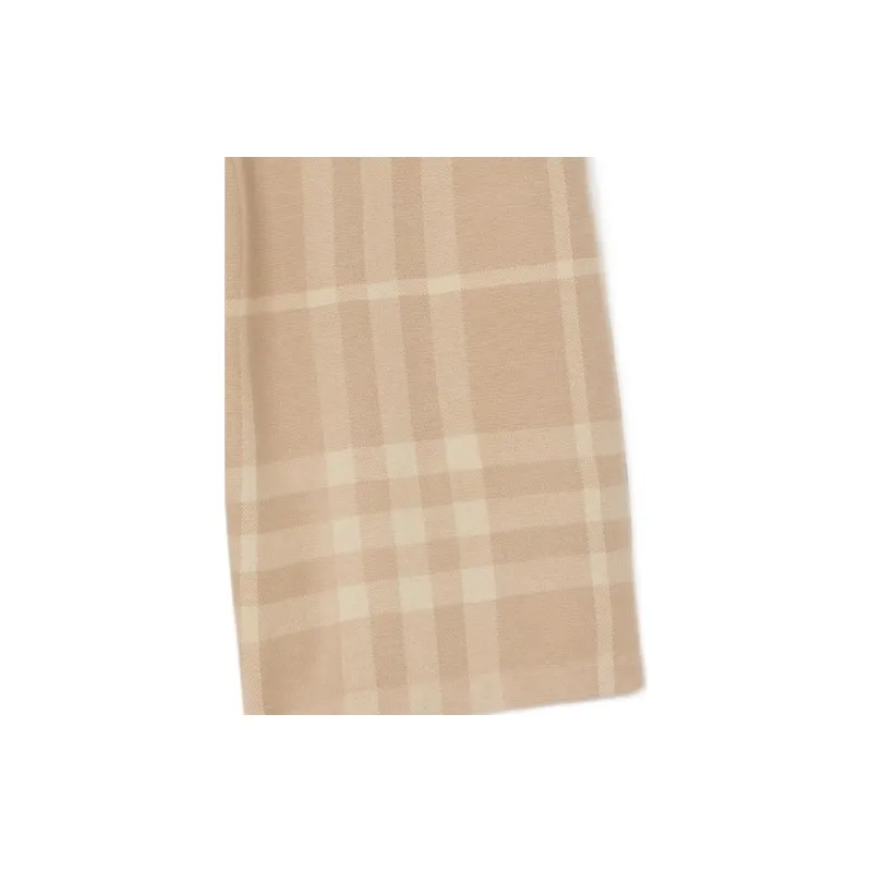 Burberry SS23 Check Wool Silk Jacquard Shorts Brown-5
