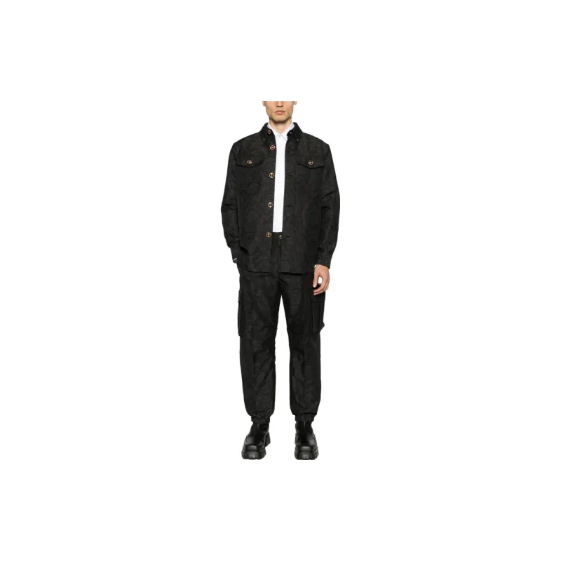 VERSACE Barocco motif Tapered leg Cargo Trousers-1