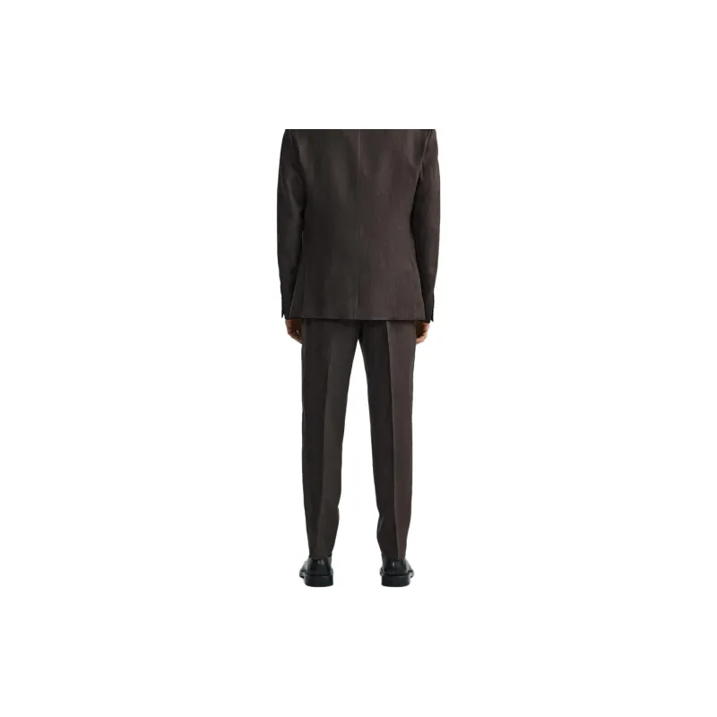 ZARA Suit Trousers Men Brown-3