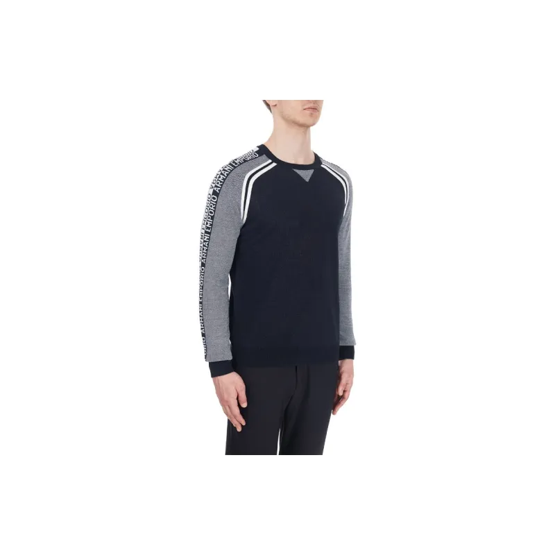 EMPORIO ARMANI Sweaters Men Navy Blue-8