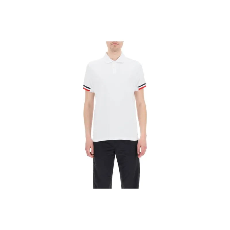 Moncler Stripe-trim Cotton Polo Shirt-2