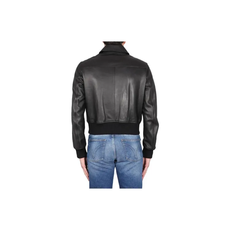 Ami Zip Leather Jacket-4