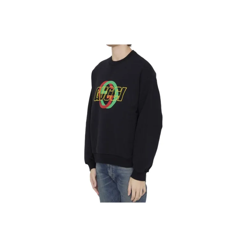GUCCI Logo Printed Crewneck Sweatshirt-1
