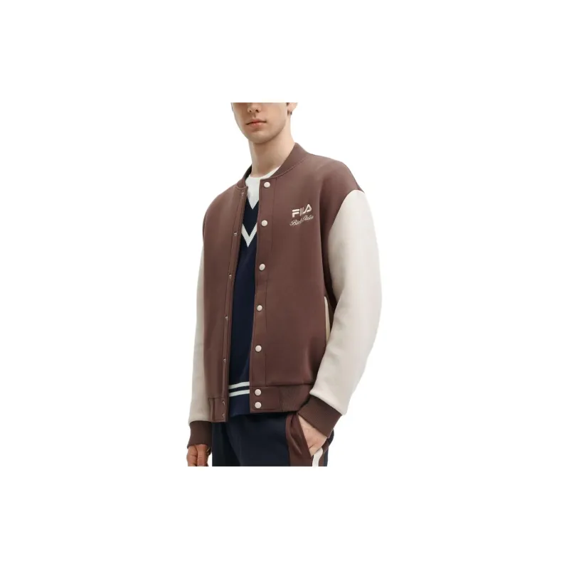 FILA Baseball Jacket Coat Men's Dried Milk Umber-3