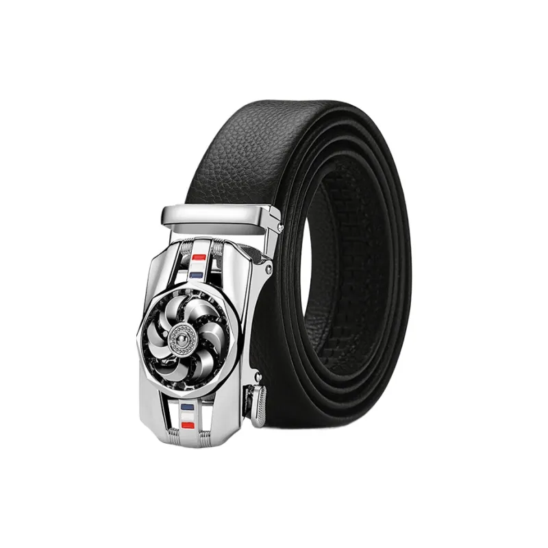 CARTELO Cow Split Leather Belts Men's Width 3.5cm Gift Box Set-4