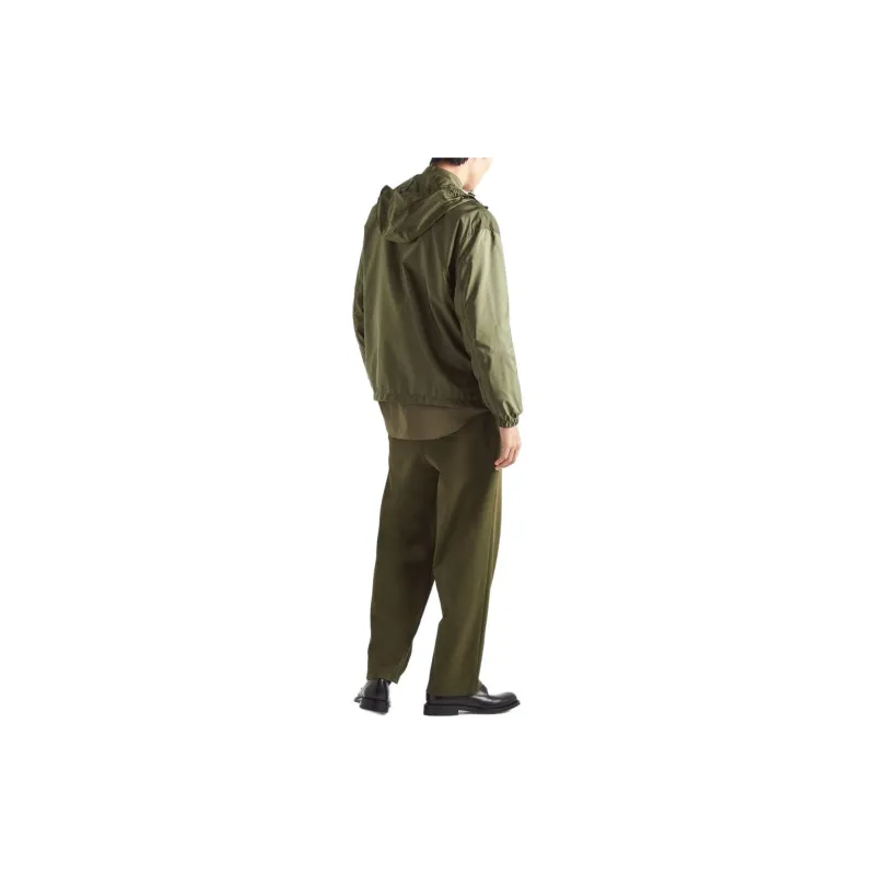 PRADA Triangle Logo Plaque Track Jacket-4