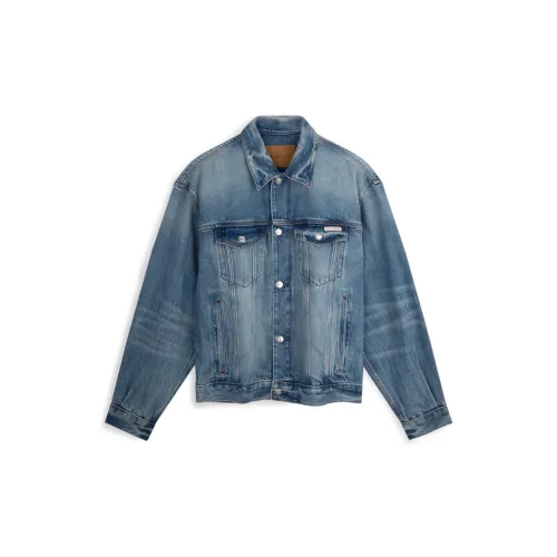 Calvin Klein Denim Jackets Men Q24- Denim Light Blue