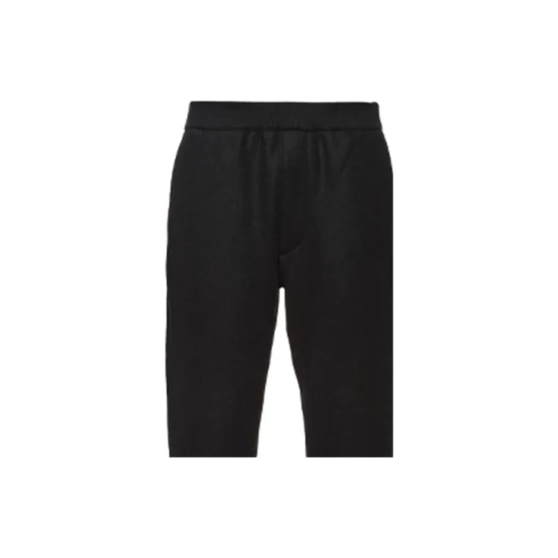 PRADA SS21 Knitted Sports Pants Men's Black-4