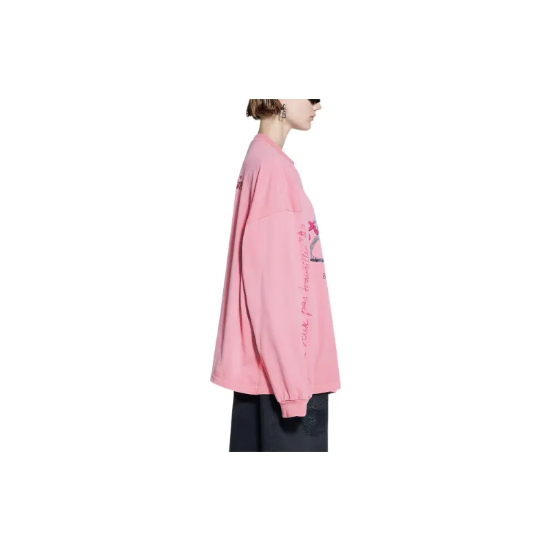 Balenciaga T-Shirts Unisex Pink-4