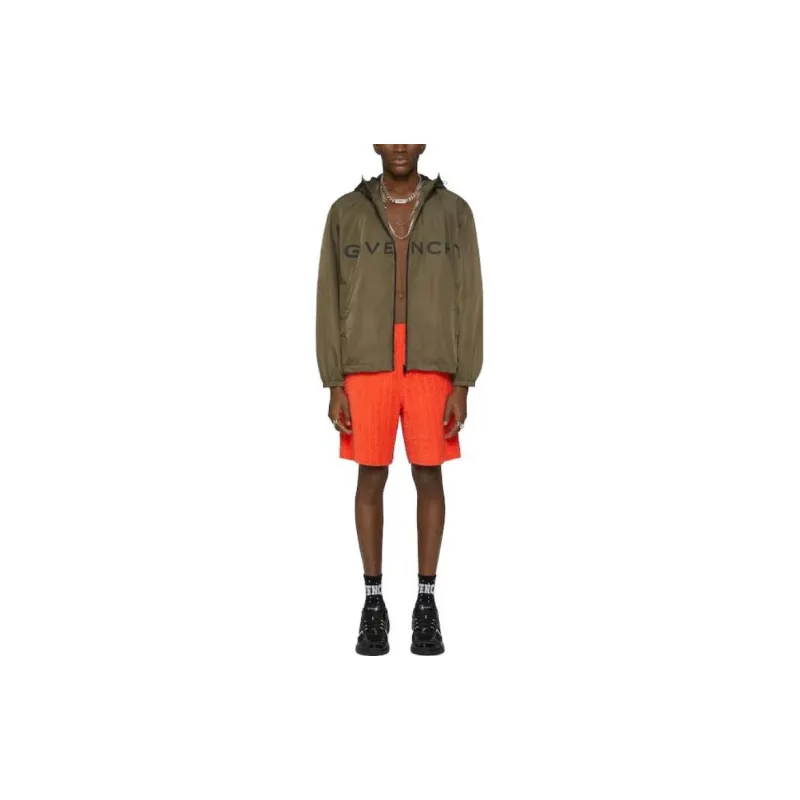 Givenchy Logo Printed Hooded Windbreaker-1