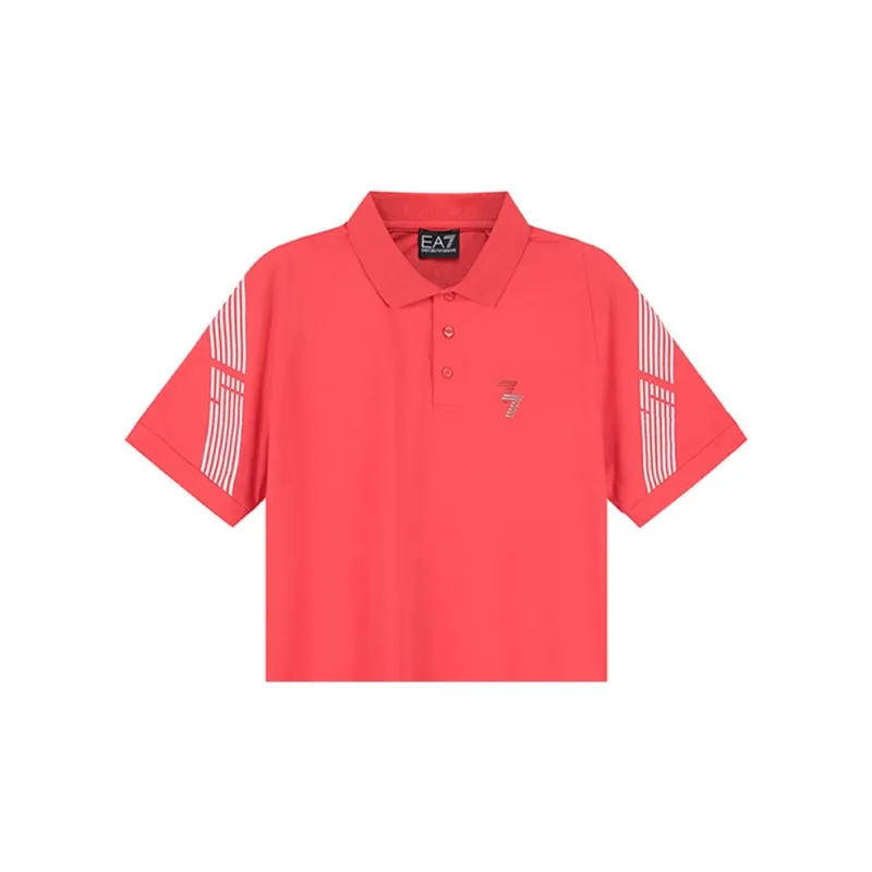 EMPORIO ARMANI EA7 Polo Shirts Men Watermelon Red-3
