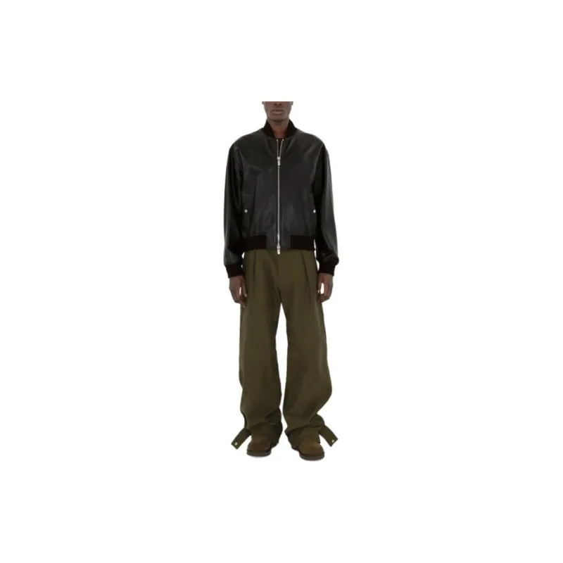 Burberry Drop shoulder Leather Bomber Jacket-2