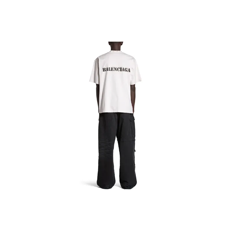 Balenciaga SS24 T Shirt Loose Fit Style Men's White-3