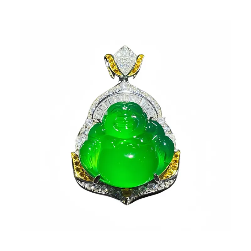 Xifeng Building Chalcedony Jade Pendants Unisex-6