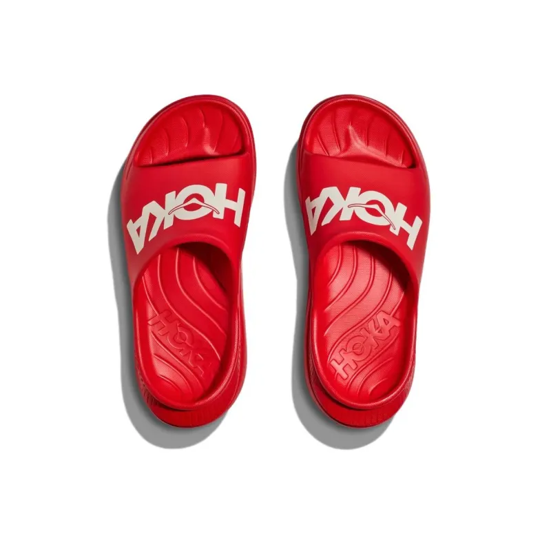 HOKA ONE ONE Ora Athletic Slide Vermillion White-2