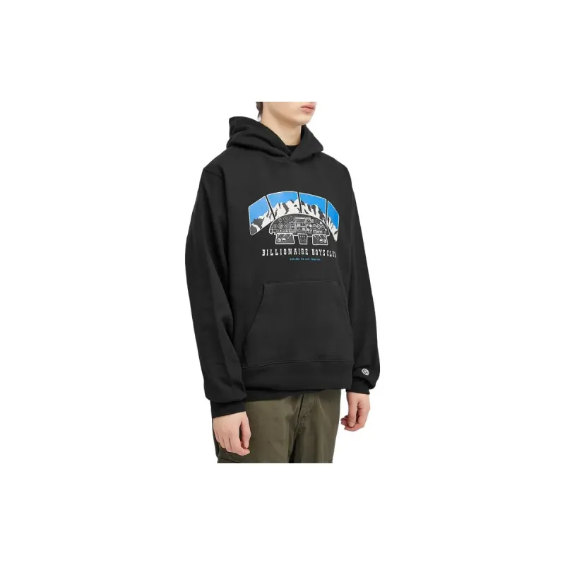 BILLIONAIRE BOYS CLUB Logo Printed Long-Sleeved Hoodie-1