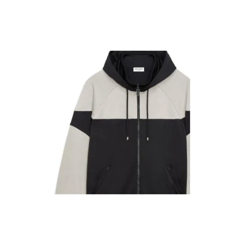 SAINT LAURENT Panelled Hooded Jacket-4