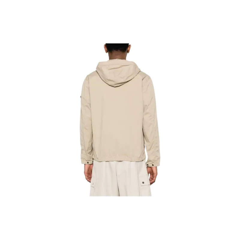 STONE ISLAND Logo Patch Hooded Drawstring Jacket-2