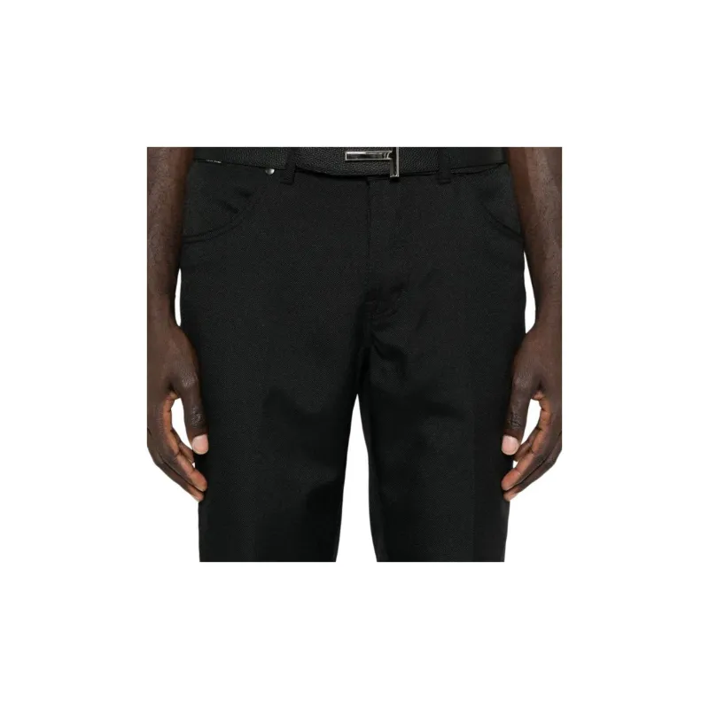 TOM FORD Logo patch Trousers-4