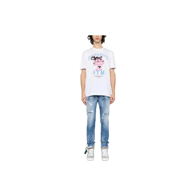 DSQUARED 2 Graphic Printed Crewneck T Shirt-1
