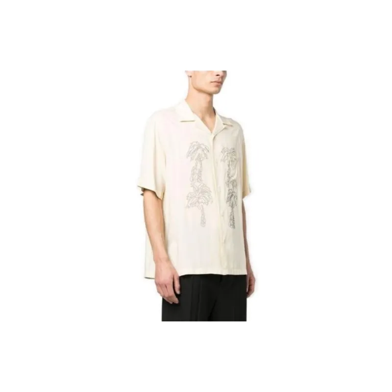 CELINE Hawaiian Button Up Short Sleeved Shirt-3