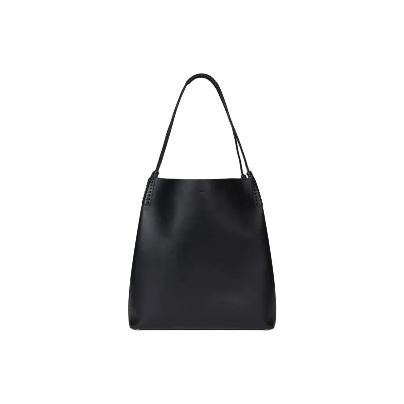 ETRO Leather One Shoulder Handbag Tubas Women's Black-4