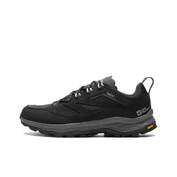 Jack Wolfskin Slip Resistant Low Top Trekking Shoes Women's Dark Gray Blue