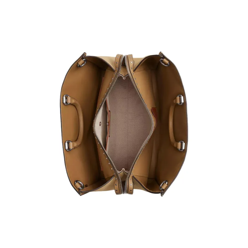 COACH Rogue Suede Crossbody One Shoulder Handbags Large Size Women's Peanut Butter Color-2