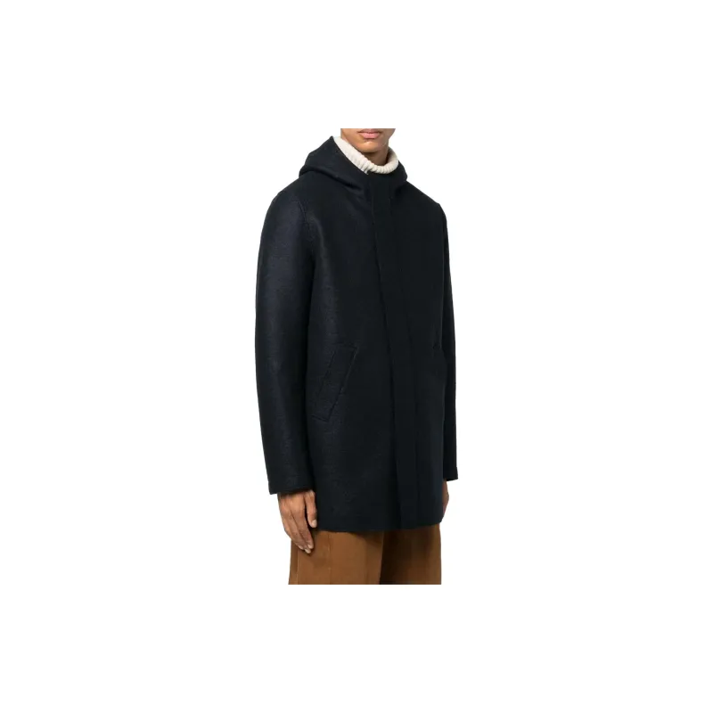 HARRIS WHARF LONDON Hooded Felt Coat-4