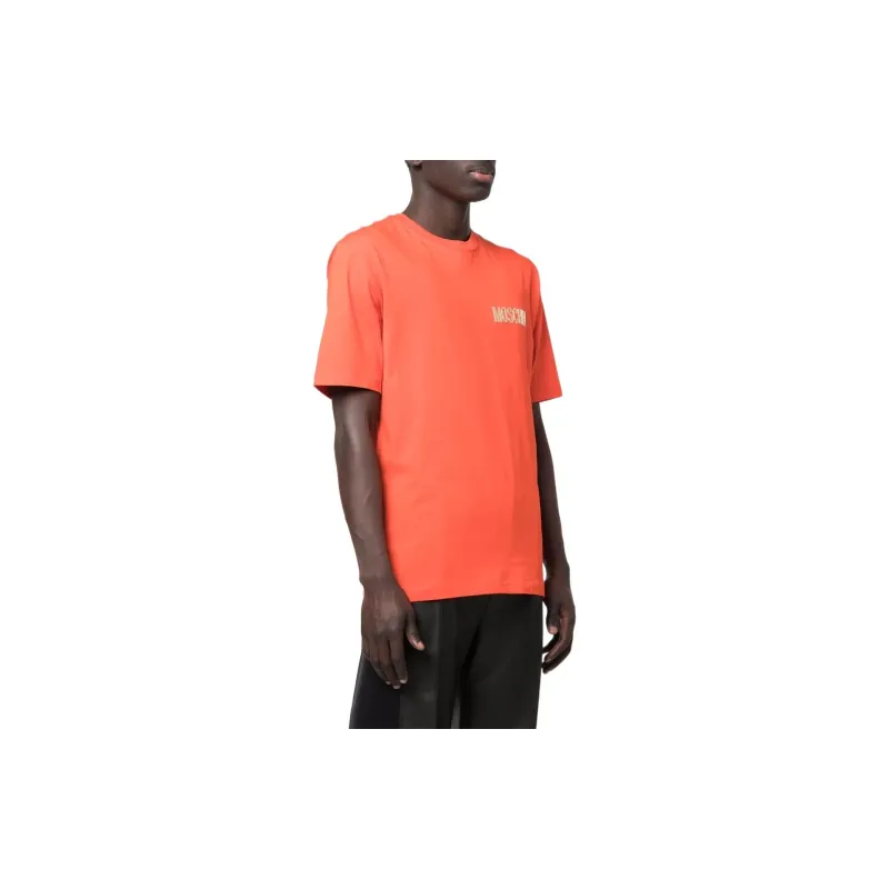 MOSCHINO T-Shirts Men Orange Red-3