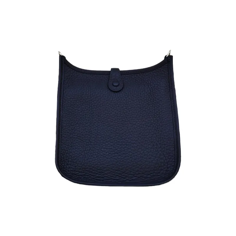 HERMES Evelyne Clemence Bullock Leather Ivorie Crossbody Bag Shoulder Bag Women's Navy Blue & Indigo & Zanzibar Blue-6